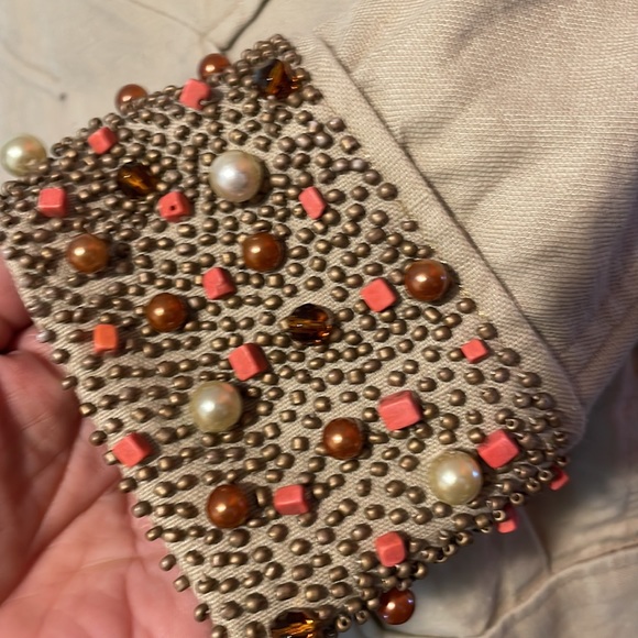 DIANE VON FURSTENBERG cropped jacked embellished sleeves pockets sz 8 - Picture 3 of 8